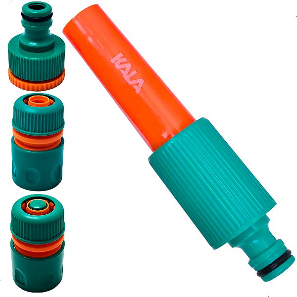 Kit 4pç Esguicho Engate Rápido P/ Mangueira Irrigação Jardim