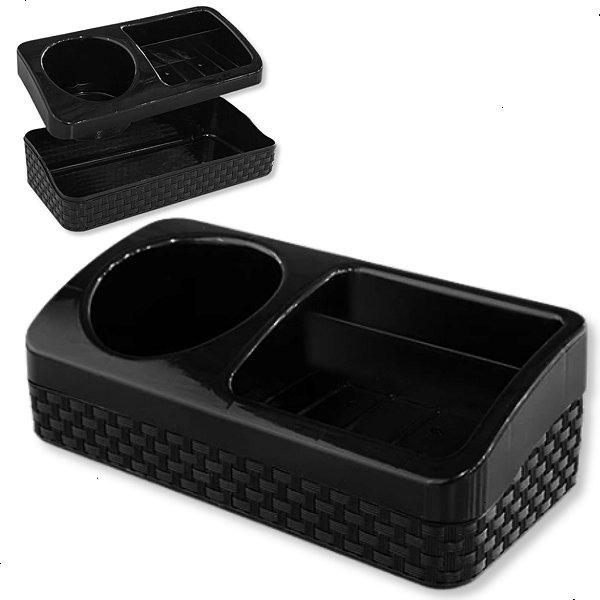 Organizador Pia Porta Detergente Cozinha Esponja Sabão Preto