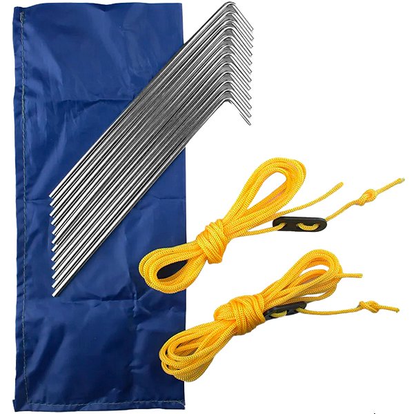 Kit 12 Estacas Espeques Barracas Tendas Lona Camping Nautika