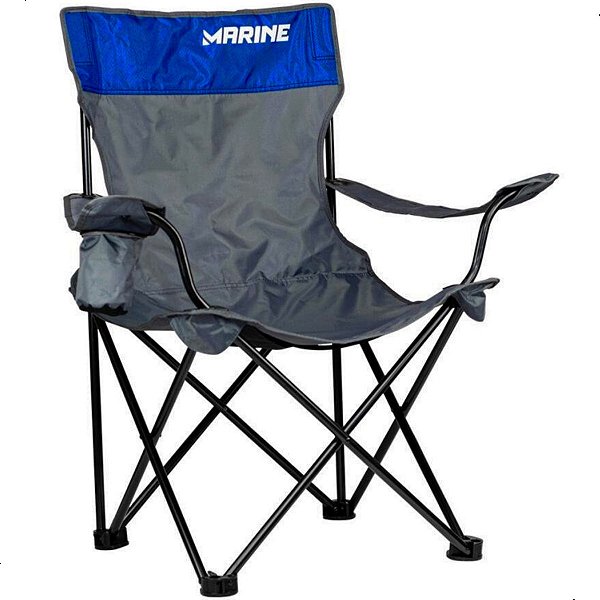 Cadeira Camping Marine Sports Diretor Dobravel C/ Porta Copo
