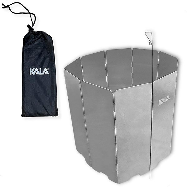 Escudo Protetor Parede Corta Vento Fogareiro Aluminio Kala