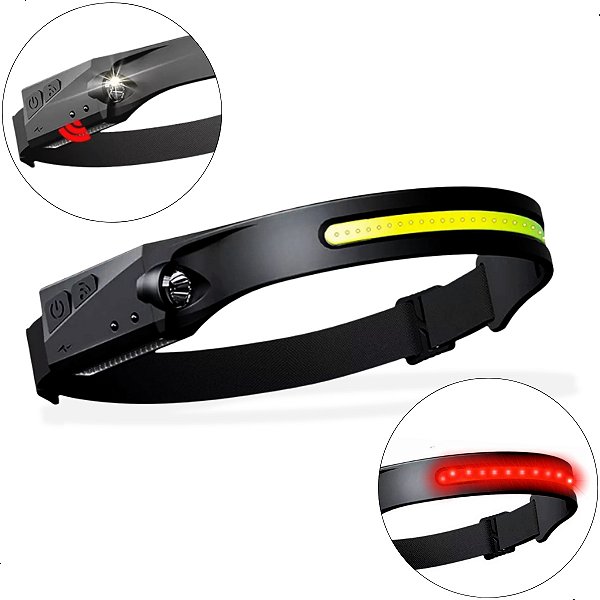 Lanterna Cabeça Led Recarregável Corrida Trilha Pesca Bike