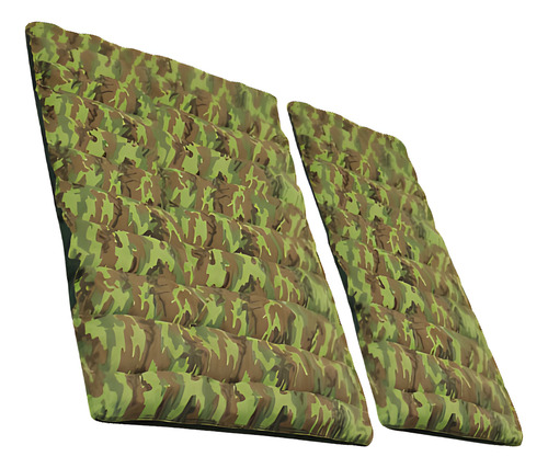 Colchonete Camping Casal Solteiro Camuflado Pesca Trilha 2pç