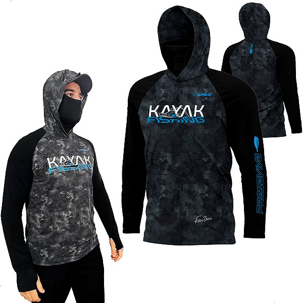 Camisa Presa Viva Pesca Poliamida Capuz Tubeneck Buff Baca 26