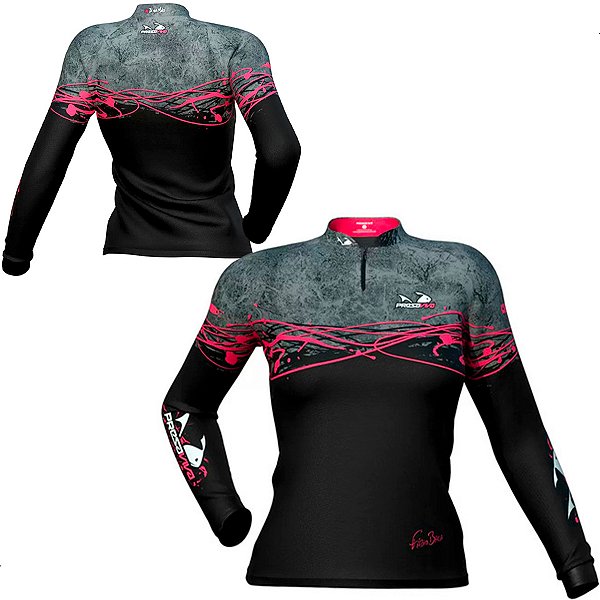 Camisa de Pesca Presa Viva Baby Look PV11 Com Proteção UV