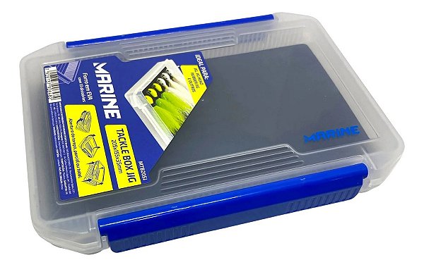 Estojo De Pesca Marine Porta Jigs Iscas Tackle Box 20,5x15,5x3,5cm MTB205J