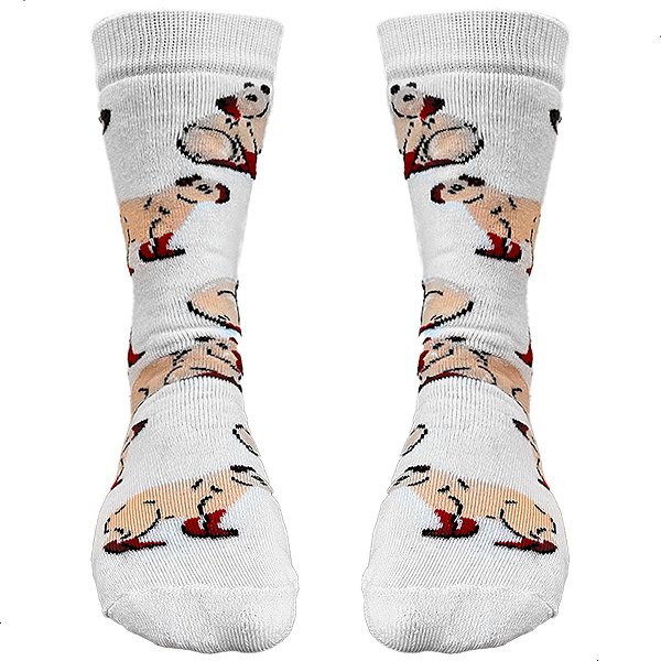 Meia Esportiva Divertida Cano Medio Capivara