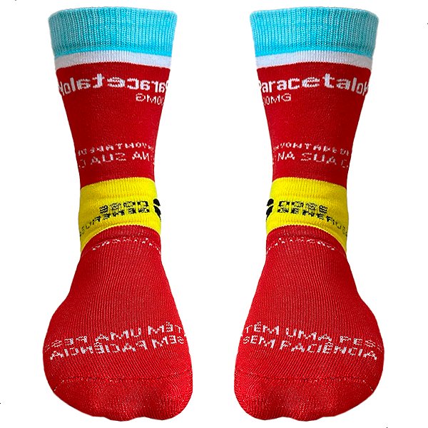Meia Esportiva Divertida Cano Medio Paracetaloka