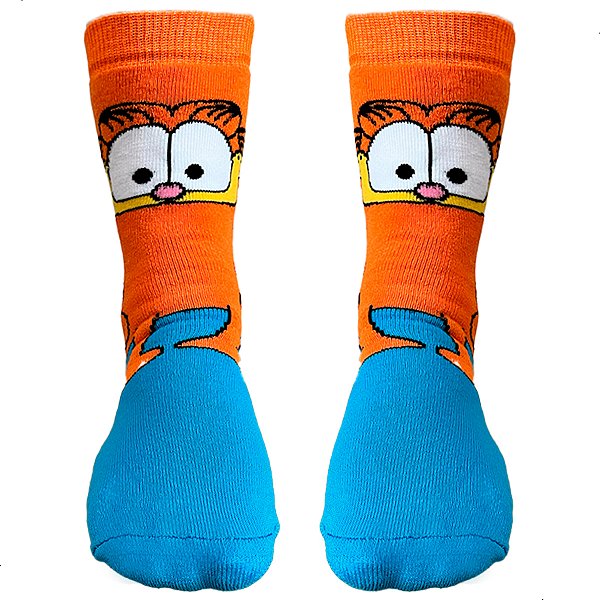 Meia Esportiva Divertida Cano Medio Garfield