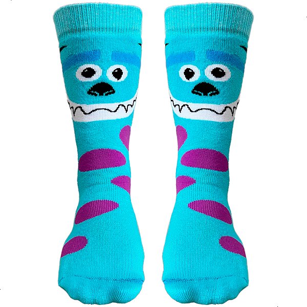 Meia Esportiva Divertida Cano Medio Sulley Sullivan