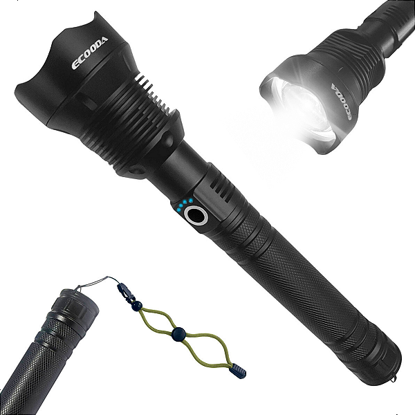 Lanterna Tática Militar com Zoom Telescopíca - Ecooda