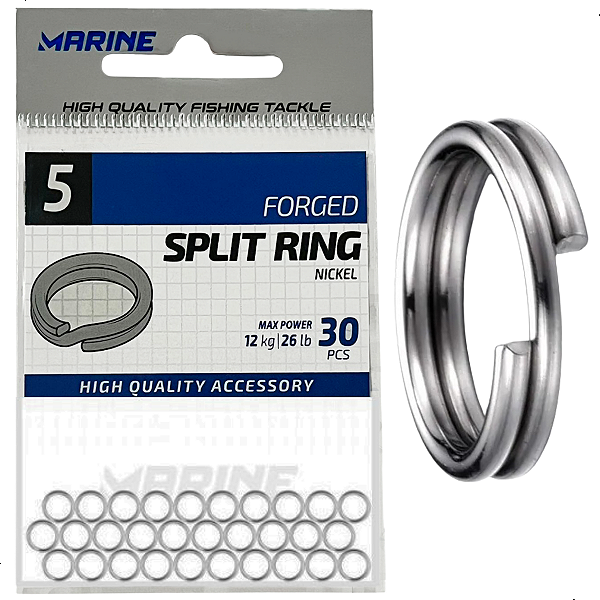 Argola Split Ring Nickel 30 Peças Marine