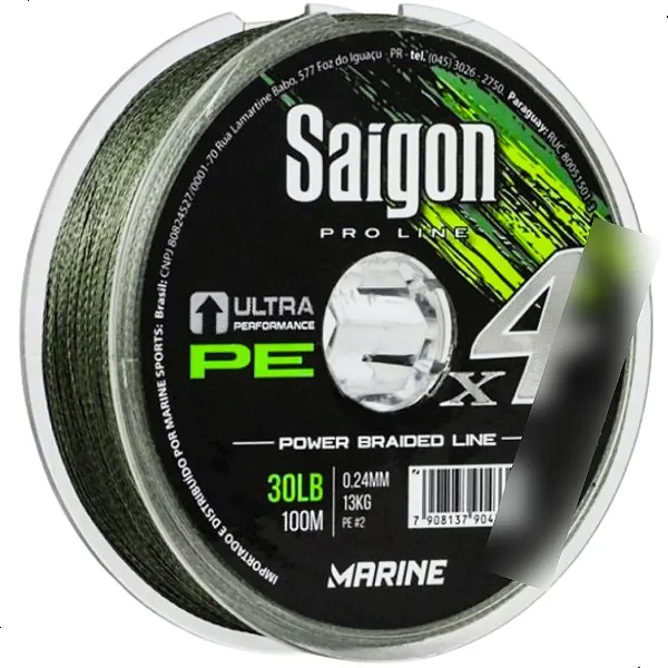 Linha Multifilamento Saigon X4 Marine 4 Fios 100m