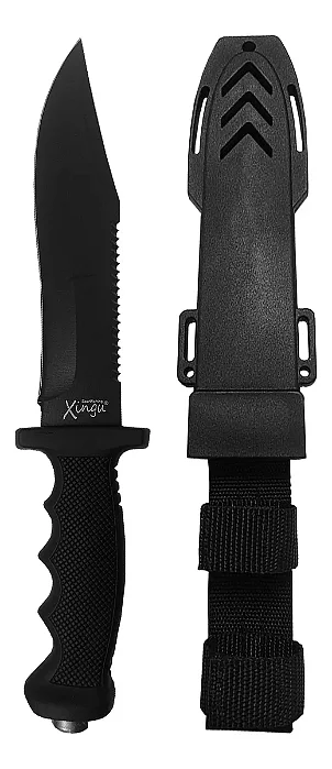 Faca Esportiva com Bainha Xingu Pesca Caça Sobrevivência