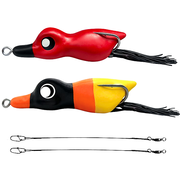 Kit 2 Iscas Artificial Matadeira New Quack Frog Patinho Pato