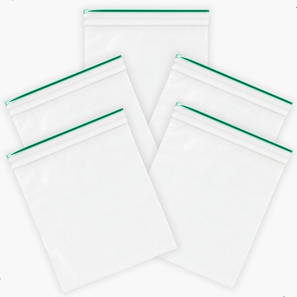 Kit Legendarios 5 Sacos Plasticos Ziplock Carteira Alimentos