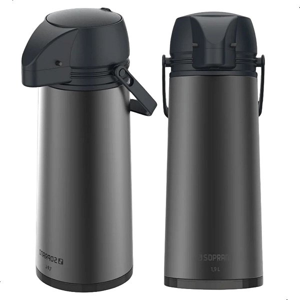 Garrafa Térmica Bomba De Pressão Soprano Single 1,9l