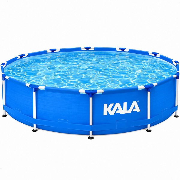 Piscina Estruturada 5200 Litros Redonda Kala Kit Reparo Azul