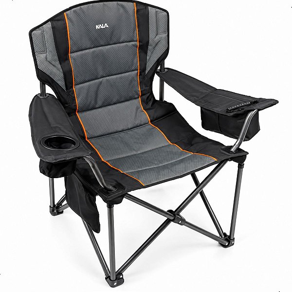 Cadeira de Camping Dobravel Kala Nomade Preta Suporta 180kg
