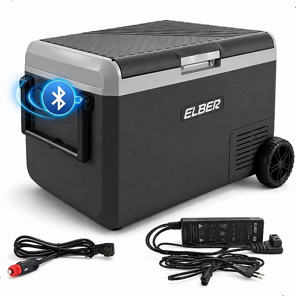 Geladeira Portatil D50 50L PRO DARK 12/24V 110/220V Elber