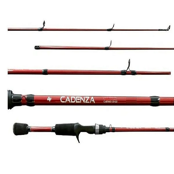 Vara Para Carretilha Cadenza Carbono C601 10-20Lb 1,80m Vermelha Albatroz