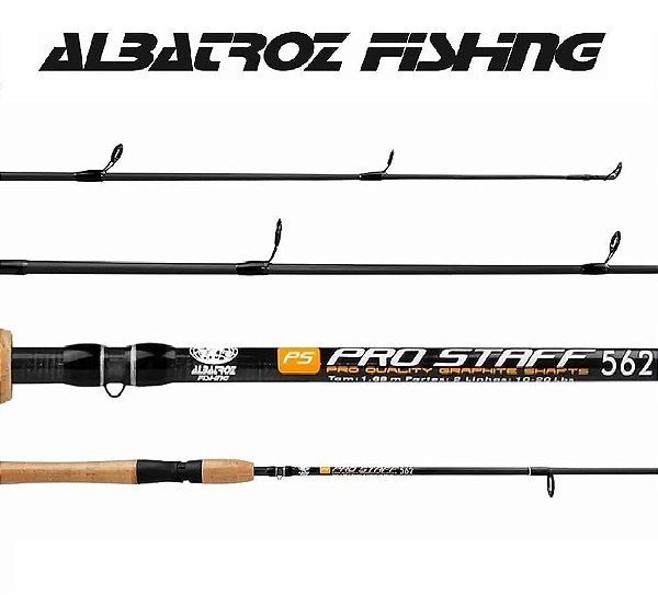 Vara Para Carretilha Carbono Pro Staff 562 1,68m 10-20Lbs - Albatroz