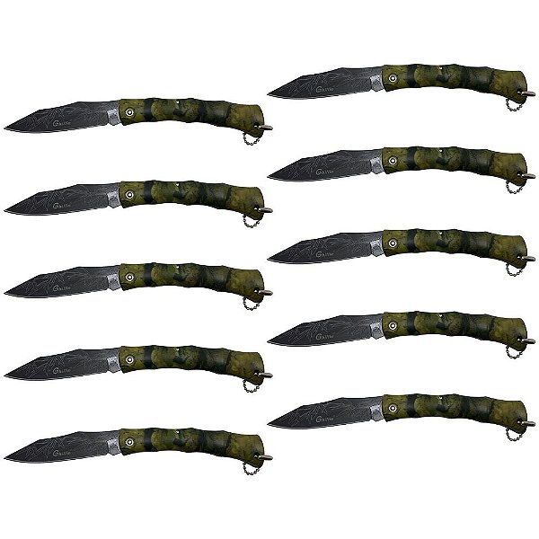 Kit 10pçs Canivete De Caça e Pesca Camuflado XV3137 Xingu