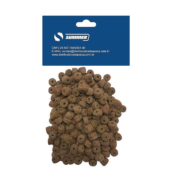 Isca Natural Ração Para Peixe Furadinha MP39 Cartela 100g
