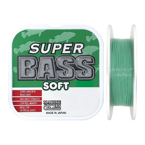Linha Soft Super Bass Green 21Lbs 0,37mm 250m Marine Sports