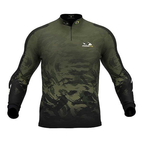 Camisa de Pesca Com Proteção UV Camuflado 05 Presa Viva