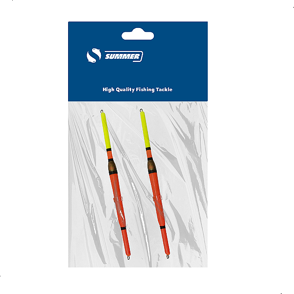 Bóia Pena Palito de Madeira A-L 12cm 2pçs Summer