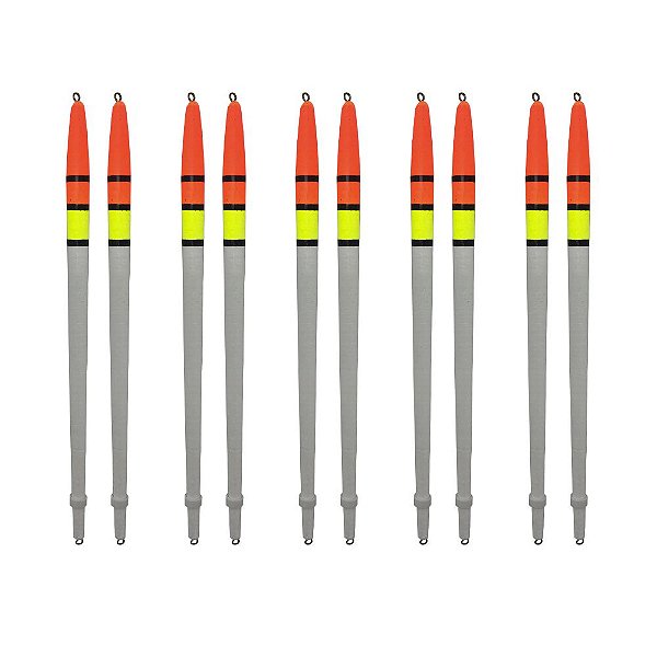 Bóia Pena Palito de Madeira L-B 17cm 10pçs