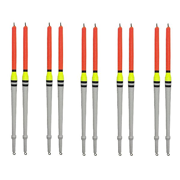 Bóia Pena Palito de Madeira L-B 15cm 10pçs