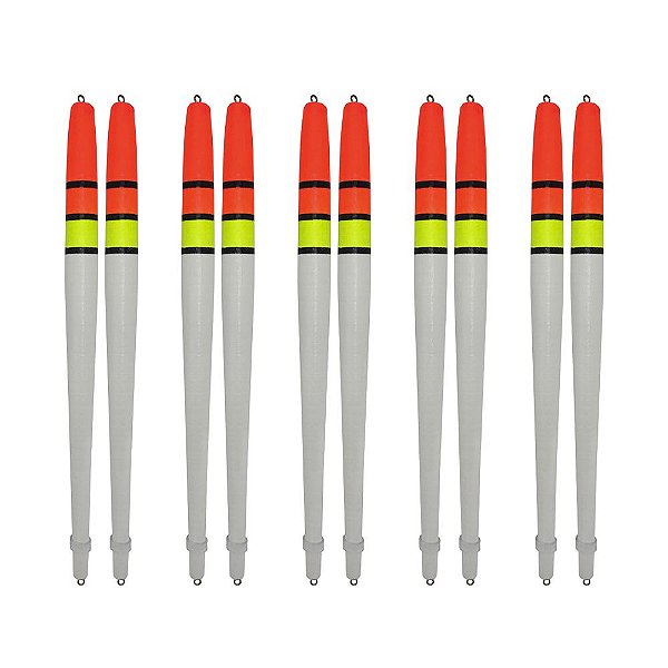 Bóia Pena Palito de Madeira T 15cm 10pçs