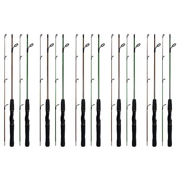 Kit 10pçs Vara De Pesca Para Molinete 1,20m 5-10kg Tupi Xingu