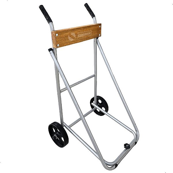 Carrinho Para Motor de Barco 25 à 35HP Dobravel Reforçado Roda 8