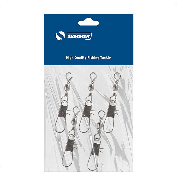 Girador Com Snap BSS Nickel N1/0 Cartela 05pçs Summer