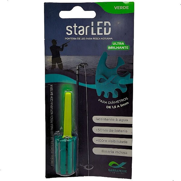 StarLed Com Bateria Ponteira De Vara de Pesca Garra Peixe