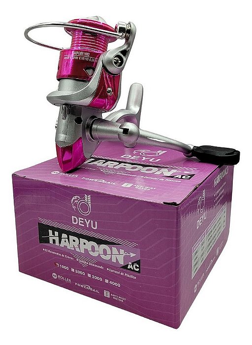 Molinete Harpoon Rosa 1000 3Rol. Deyu