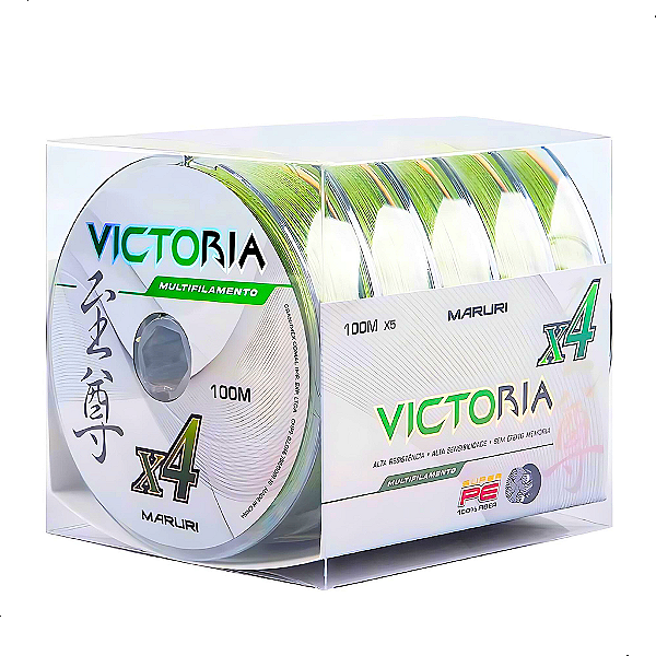 5pçs Linha Multifilamento 4x Victoria Verde - Maruri