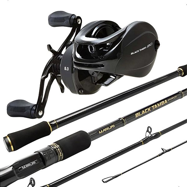 Kit Carretilha Black Tamba BG + Vara Black Tamba Pro 30-60lb 2,40m Maruri