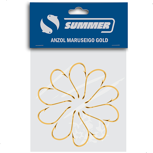 Anzol Maruseigo Gold Cartela Summer - Diversos Tamanhos
