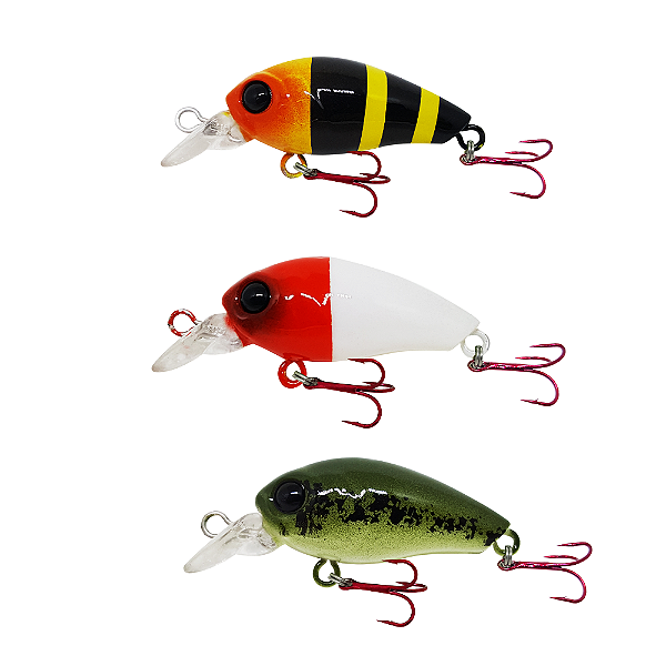 Kit 3 Iscas Artificial Mini Crank Matadeira Saicanga Tilapia