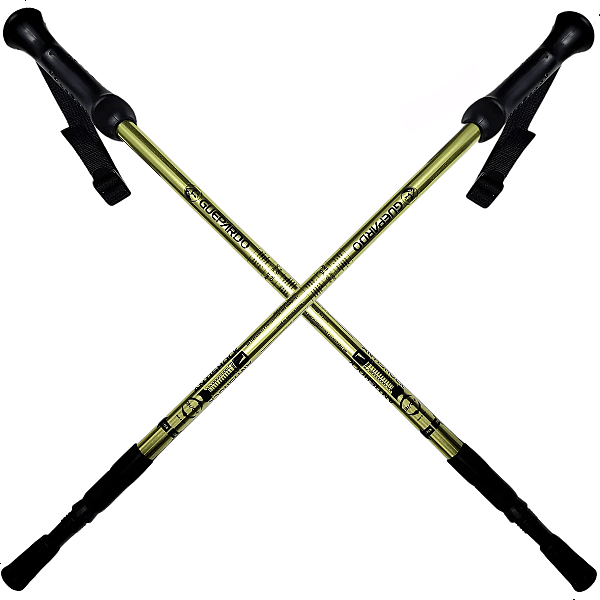 Kit 2 Bastão Trekking Guepardo Alumínio Ajustável Antishock