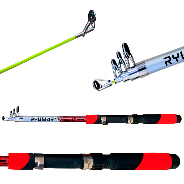 Vara Telescópica Para Molinete Ryumar 1,70m Summer