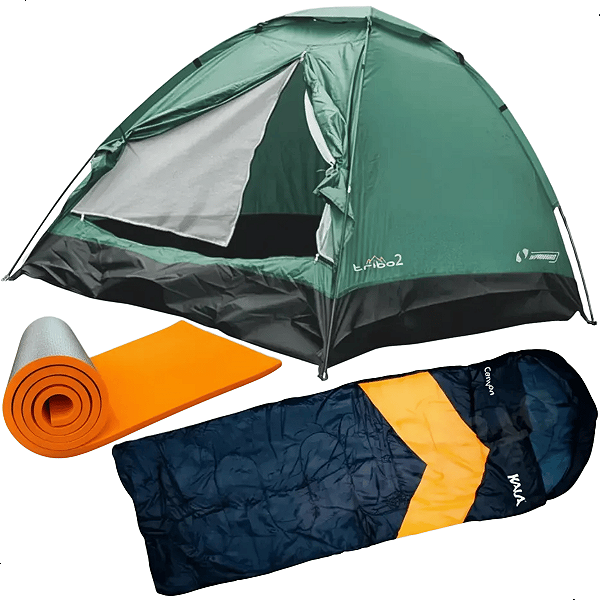 Kit Barraca Tribo 3P Summer + Saco de Dormir + Isolante
