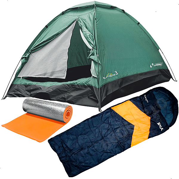 Kit Barraca Tribo 3P Summer + Saco de Dormir + Isolante