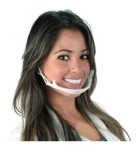 Máscara Acrílica Transparente (10 unidades)