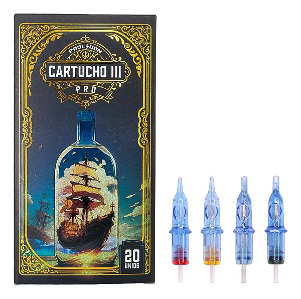 Cartuchos Poseidon V3 Pro 1209RS (0,35mm) – Caixa com 20 Unidades