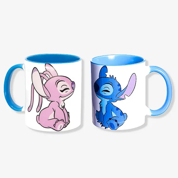 KIT COM DUAS CANECAS POP STITCH MINHA METADE – DISNEY